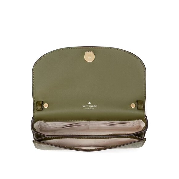 New Kate Spade Kristi Crossbody Refined Grain Leather Seaweed - Picture 4 of 5